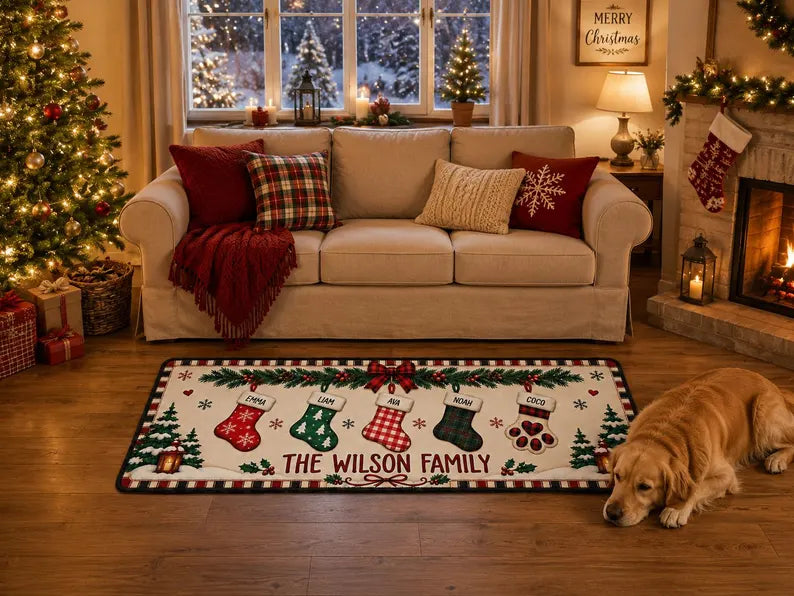 Personalized Christmas Stocking Family Rug, Custom Names Holiday Mat for Grandparents, Christmas Gift for Family, Entryway Decor fffcb07c-6cba-4cb0-aa68-919d9ad5ed79-ghjgh-7-.webp