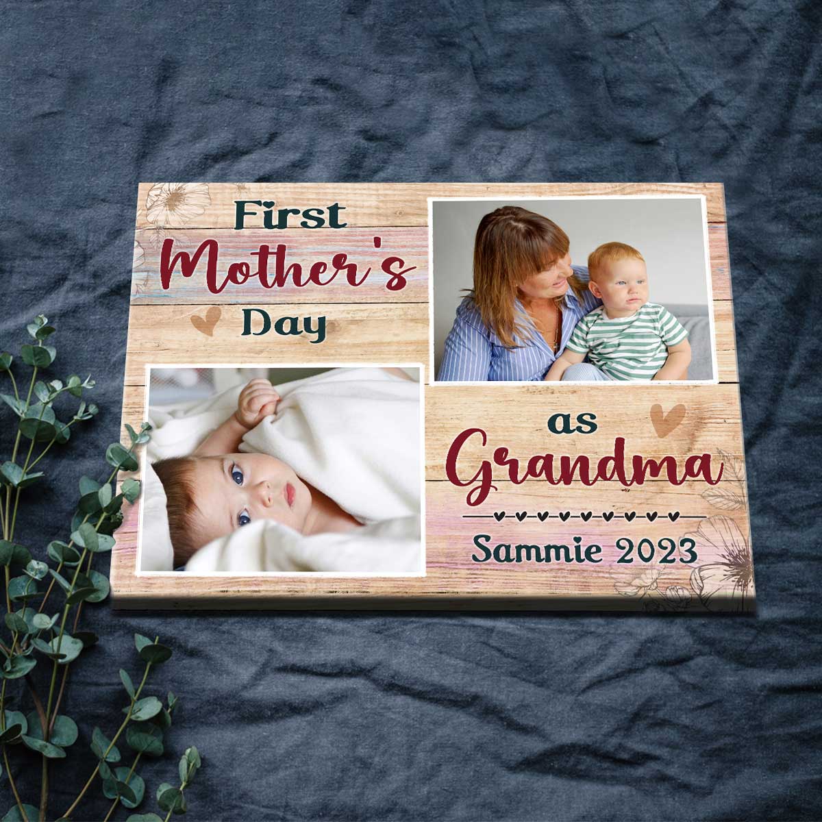 First Mother’s Day As Grandma Photo Print, Mother’s Day Gift For First Time Grandma, Personalised 1st Time Grandma Gifts