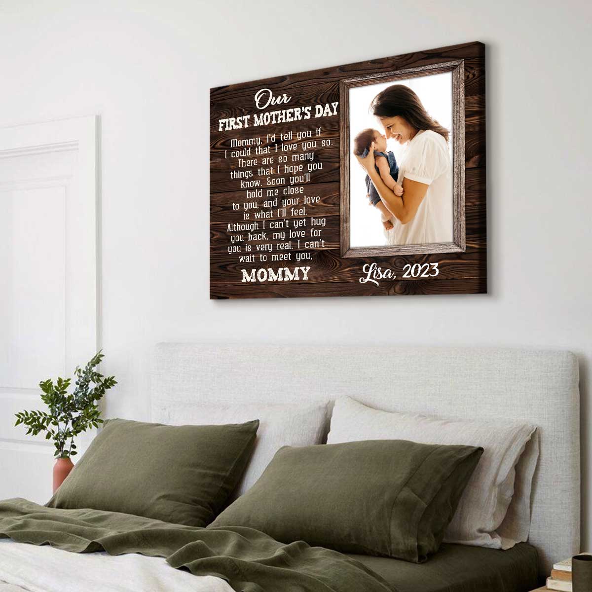 First Mothers Day Baby Sonogram Canvas, Mom to Be Custom Ultrasound Photo Gift, 1st Time Mothers Day Gifts, New Expecting Mom Gifts