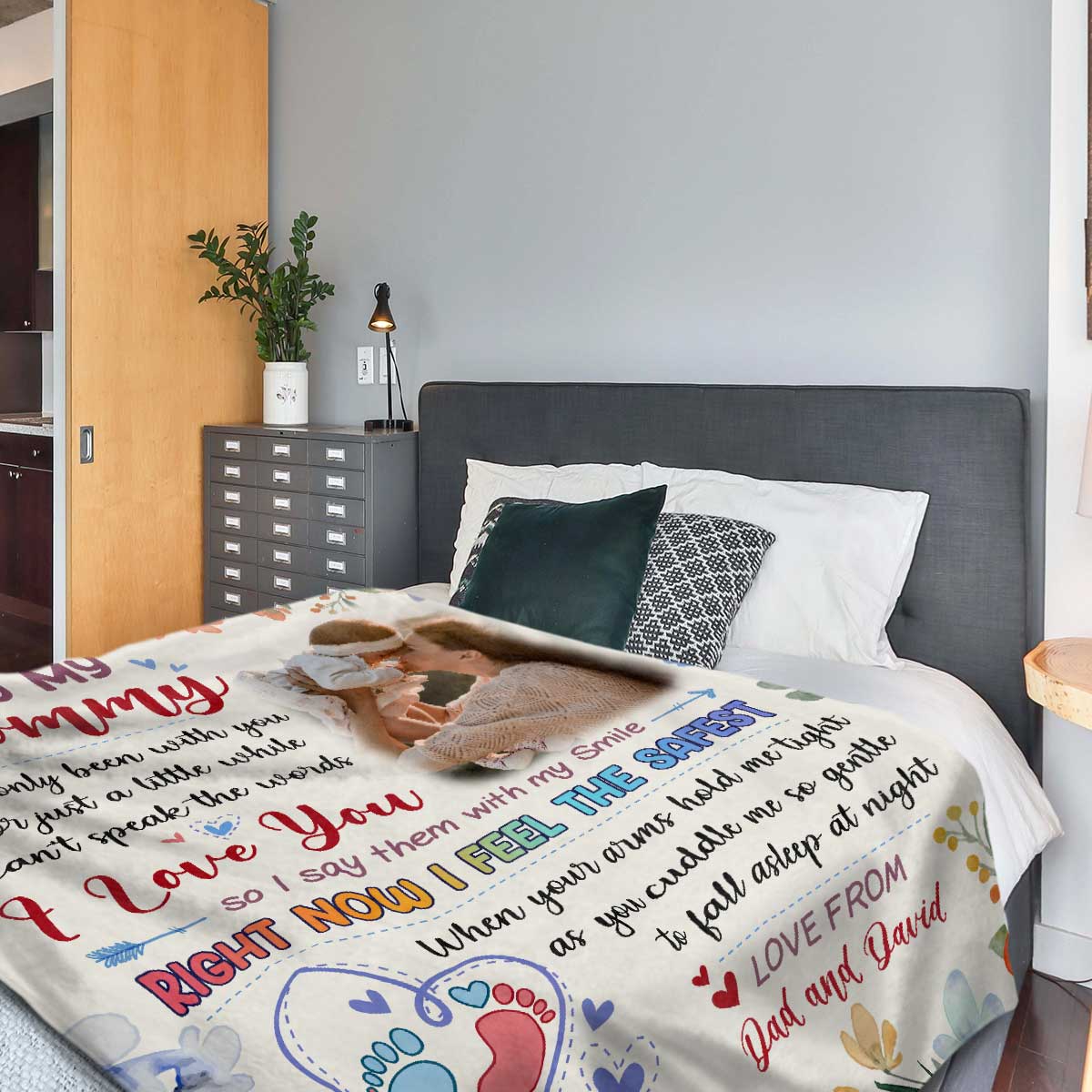 First Time Mother s Day Gift, Personalized Photo Blanket For New Mom, 1st Time Mom Gifts From Baby