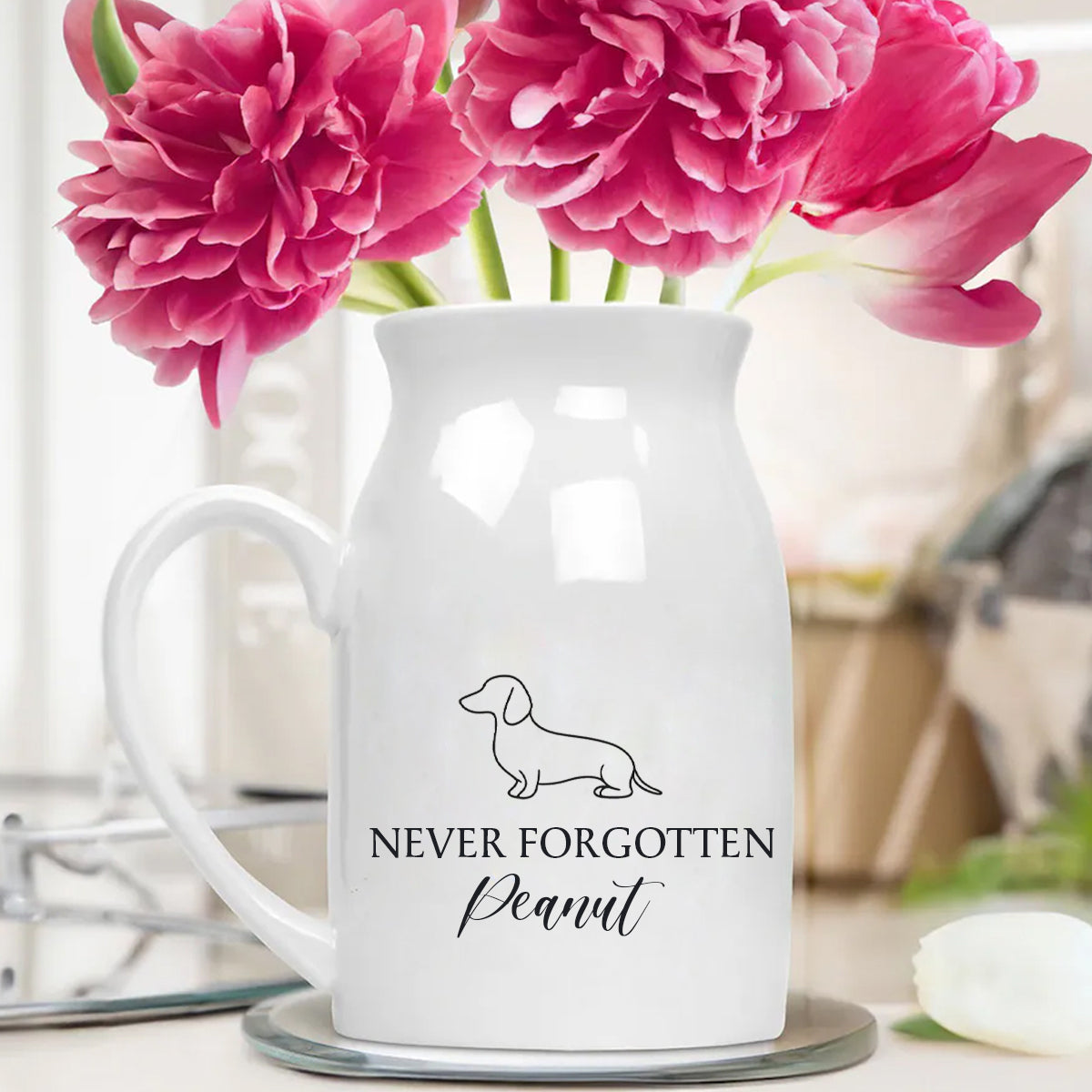 Pet memorial planter, dog memorial, loss of pet gift, personalized gift flower pot, custom dog breed loss of dog, pet memorial gift