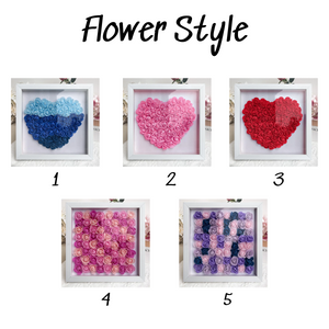 Our Family Holding Hands - Custom Flower Frame Box - Gift For Family, Mother's Day, Birthday Gift