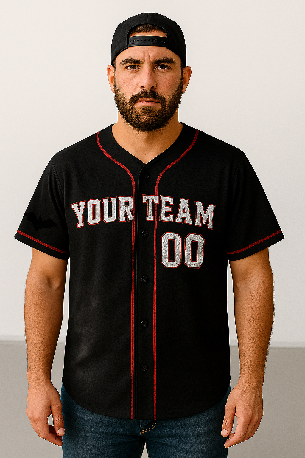 Shadow Fog Halloween Baseball Jersey – Custom Name & Number | Unisex Spooky Sportswear