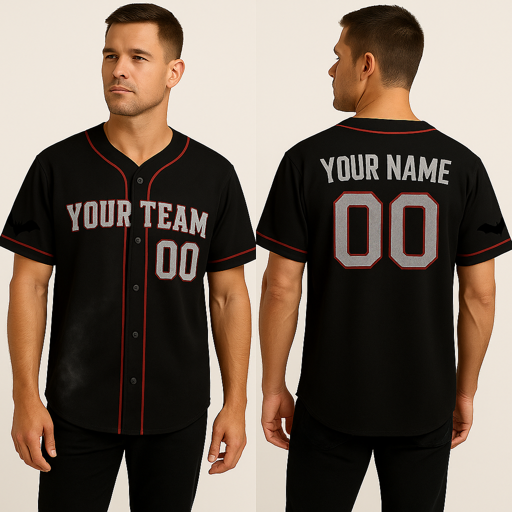 Shadow Fog Halloween Baseball Jersey – Custom Name & Number | Unisex Spooky Sportswear
