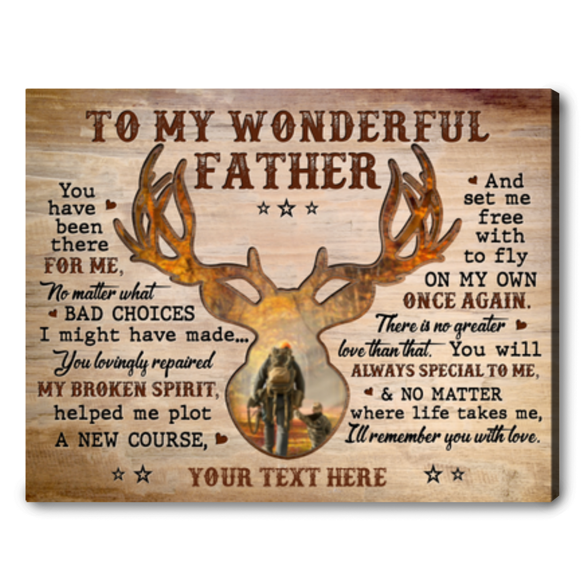 Personalized Hunting Deer Photo Canvas Print Father s Day Gift For Hunter Dad