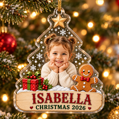 Personalized Baby Christmas Ornament, Custom Photo & Name Acrylic Ornament, Kids Christmas Keepsake,Daughter Granddaughter Holiday Gift 2026