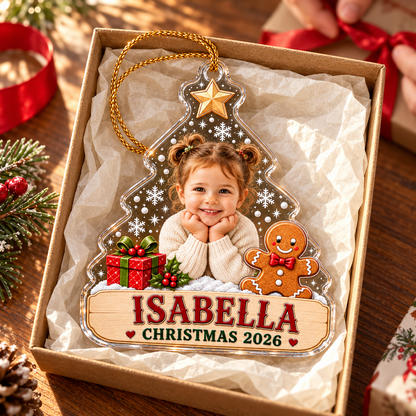 Personalized Baby Christmas Ornament, Custom Photo & Name Acrylic Ornament, Kids Christmas Keepsake,Daughter Granddaughter Holiday Gift 2026