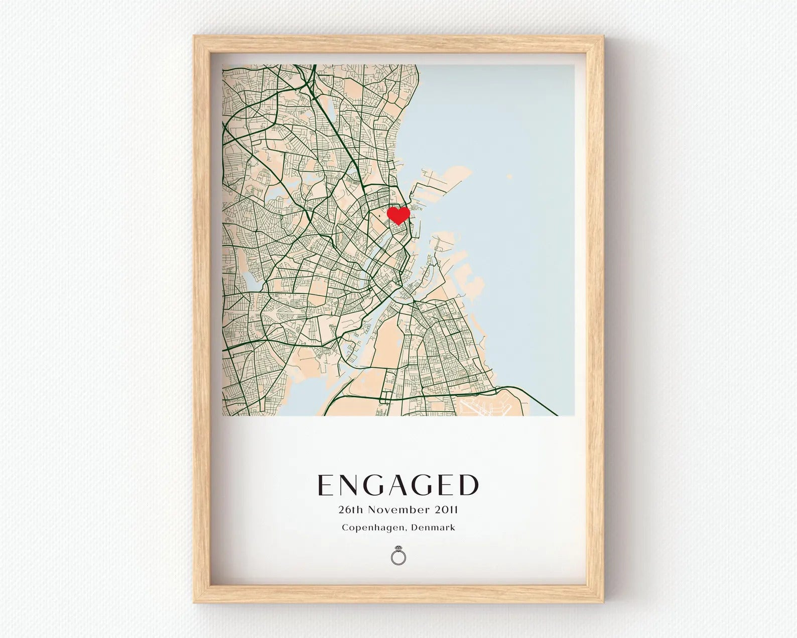 Engagement Gift for Couple • Where We Got Engaged Map • Personalized Proposal Print • Future Mrs Gift