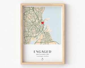 Engagement Gift for Couple • Where We Got Engaged Map • Personalized Proposal Print • Future Mrs Gift