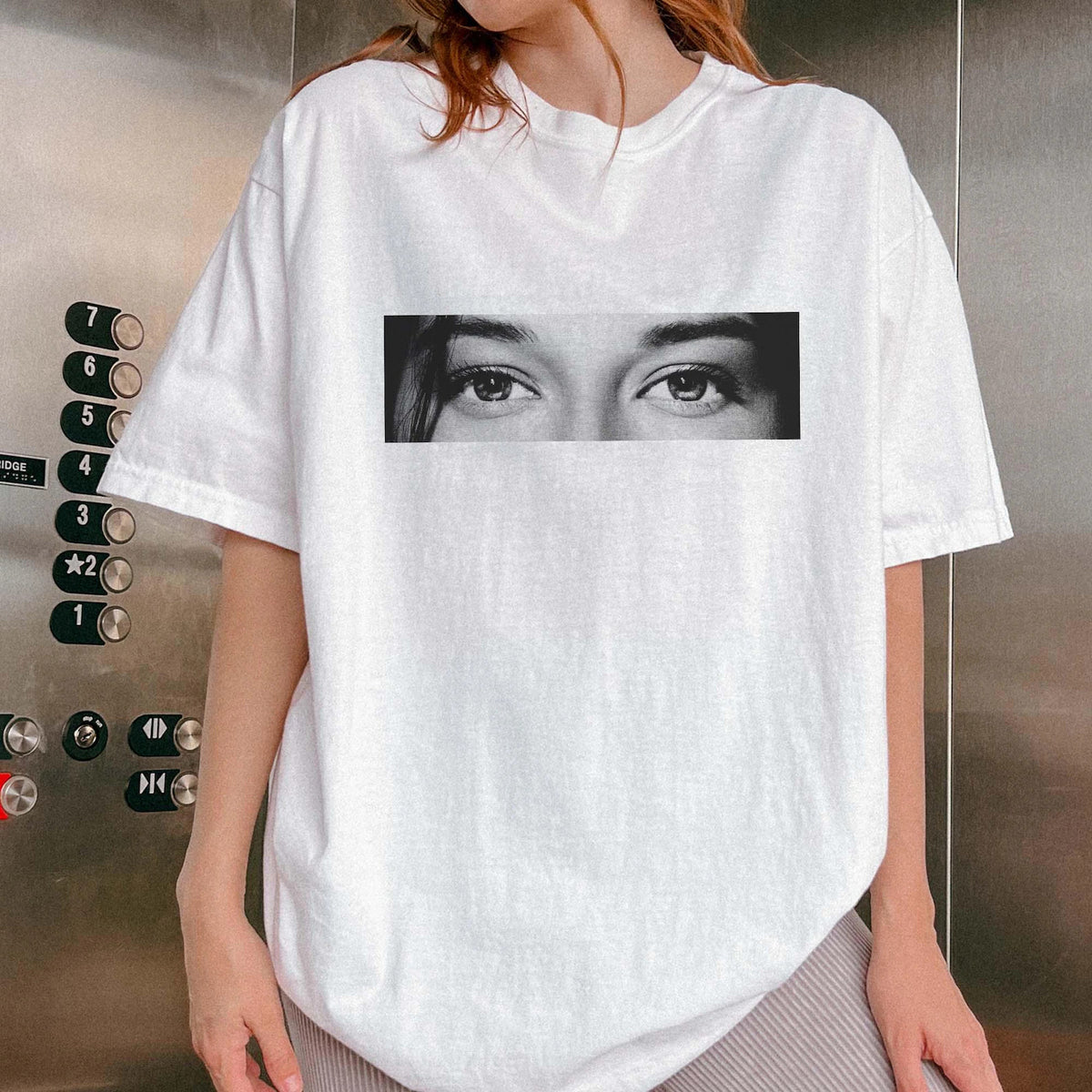 Custom Photo Human Eyes Shirt, Personalised Girlfriend Boyfriend Comfort Colors Shirt, Boyfriend Gifts, My Gf Is Looking At You , Eye Love You ,