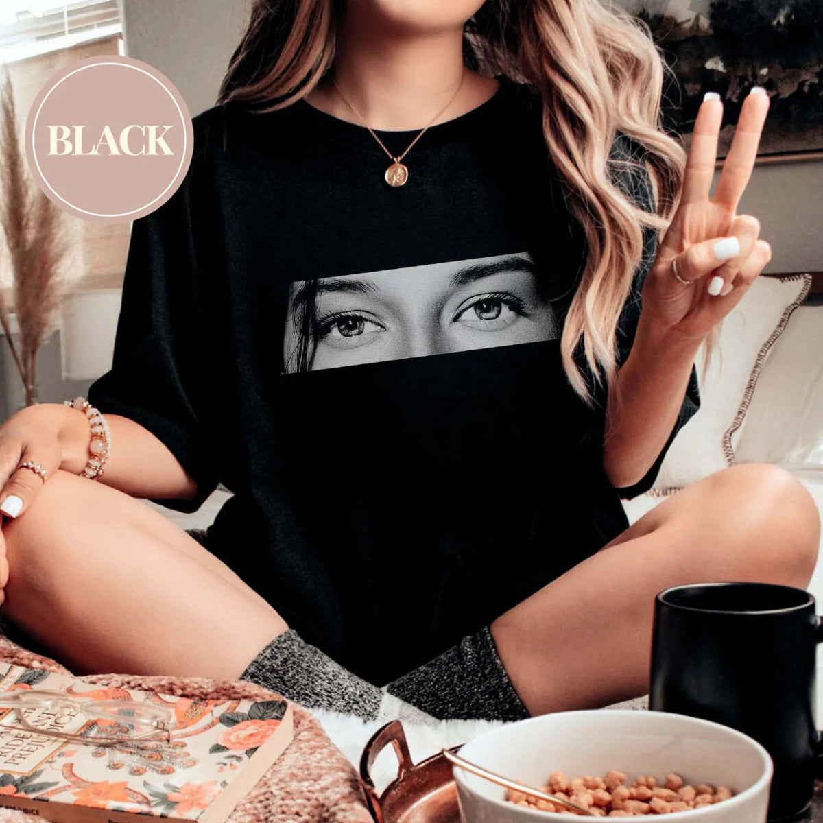 Custom Photo Human Eyes Shirt, Personalised Girlfriend Boyfriend Comfort Colors Shirt, Boyfriend Gifts, My Gf Is Looking At You , Eye Love You ,
