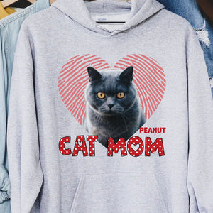 Cat Mom Dog Mom Personalized Custom Photo Cat Dog Shirt