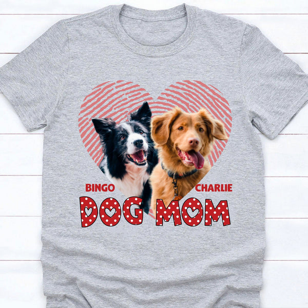 Cat Mom Dog Mom Personalized Custom Photo Cat Dog Shirt