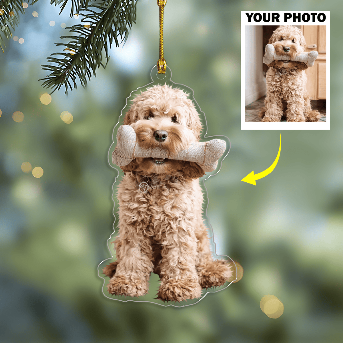 Custom Dog Photo Acrylic Ornament Christmas Gift For Dog Lovers Birthday Gift Christmas Gift For Dog Mom Dog Dad