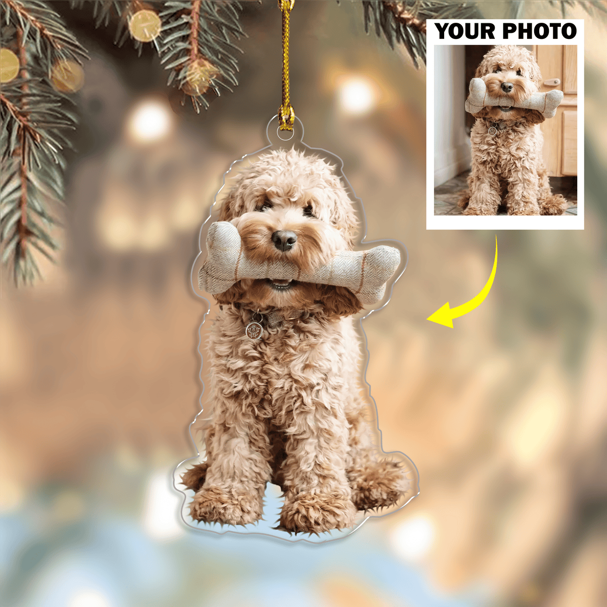 Custom Dog Photo Acrylic Ornament Christmas Gift For Dog Lovers Birthday Gift Christmas Gift For Dog Mom Dog Dad