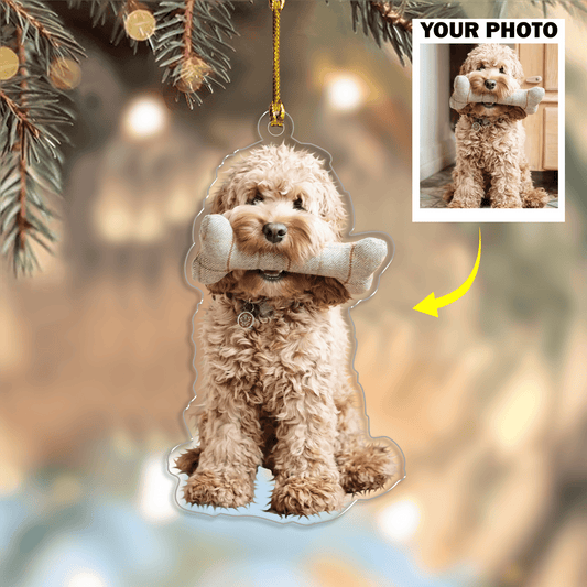 Custom Dog Photo Acrylic Ornament Christmas Gift For Dog Lovers Birthday Gift Christmas Gift For Dog Mom Dog Dad