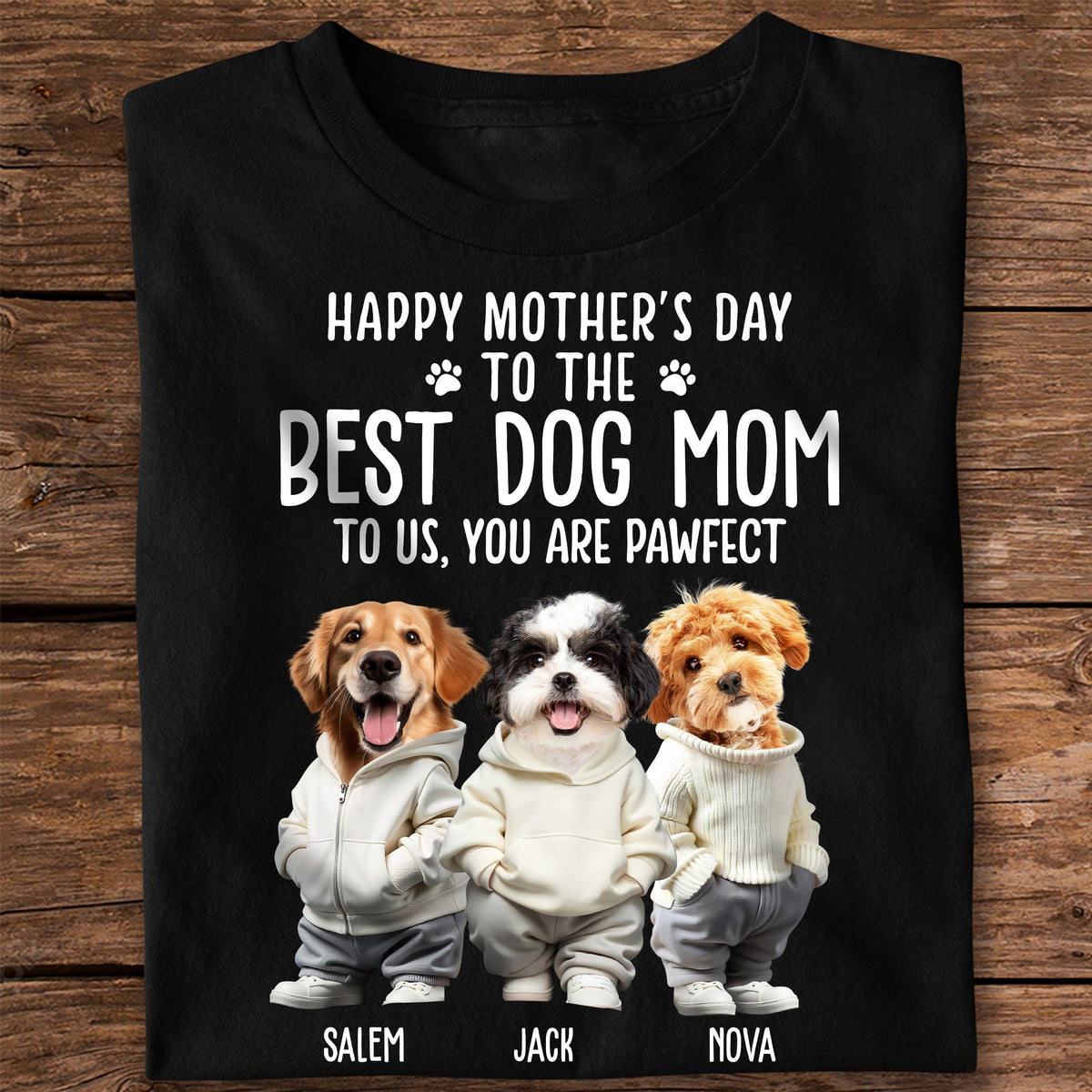 Custom Face Photo Best Dog Dad Dog Mom Dark Sweatshirt For Dog Cat Lovers