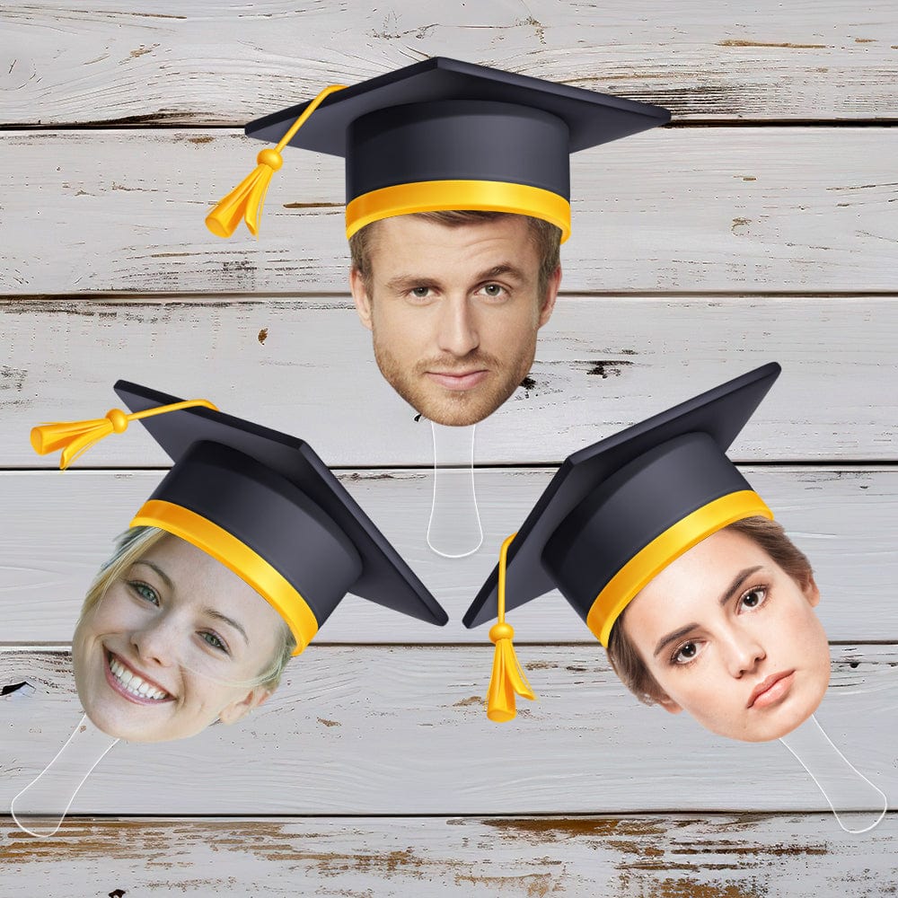 Custom Graduation Big Head Photo Face Fans Funny Personalized Gift