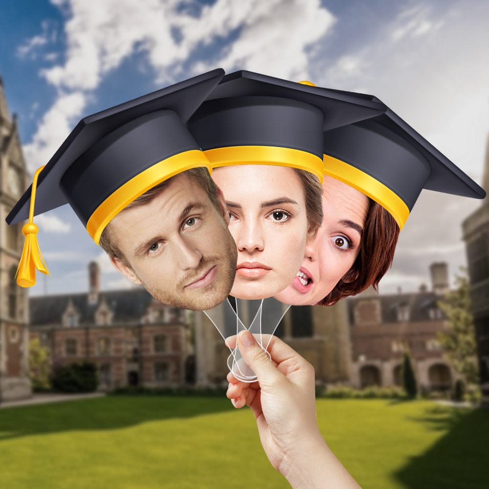 Custom Graduation Big Head Photo Face Fans Funny Personalized Gift