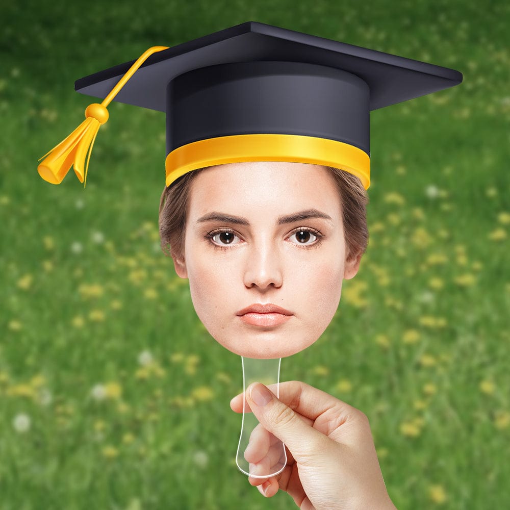 Custom Graduation Big Head Photo Face Fans Funny Personalized Gift