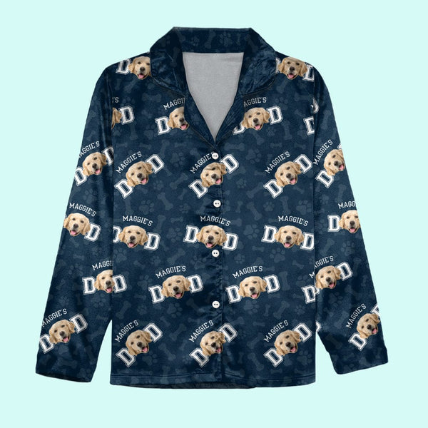 Custom Photo Dog Cat Mom And Dad Pajamas, Personalized Dog Pajamas, Matching Pet Owner Set