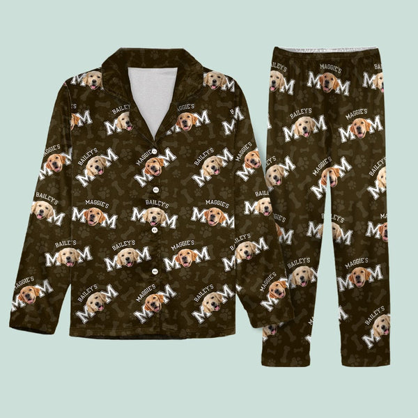 Custom Photo Dog Cat Mom And Dad Pajamas, Personalized Dog Pajamas, Matching Pet Owner Set