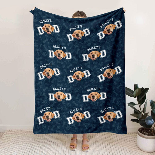 Custom Photo Dog Dad Dog Mom Pet Lover Blanket