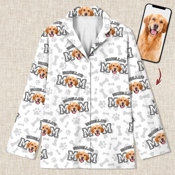 Custom Photo Dog Cat Mom And Dad Pajamas, Personalized Dog Pajamas, Matching Pet Owner Set