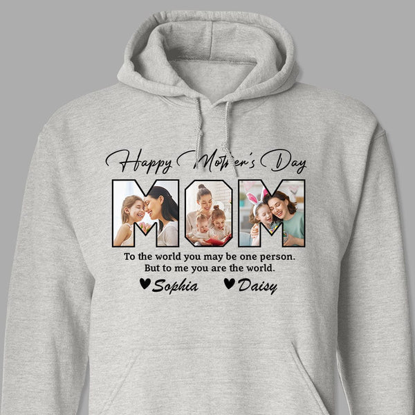 Custom Photo Happy Mother's Day To My World Bright Shirt