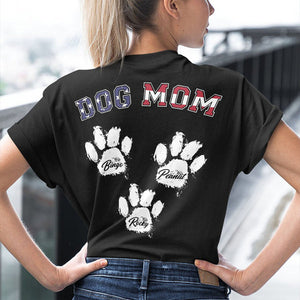 Dog Mom Personalized Custom Dog Backside Shirt