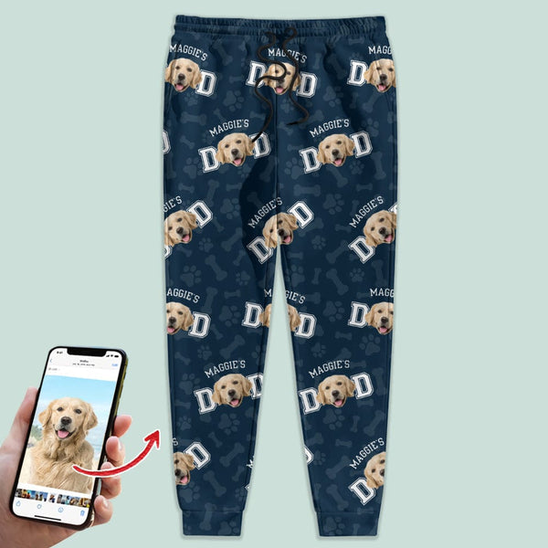 Sweatpants Custom Photo Cat Dog Mom, Print Sweatpants for Women Men