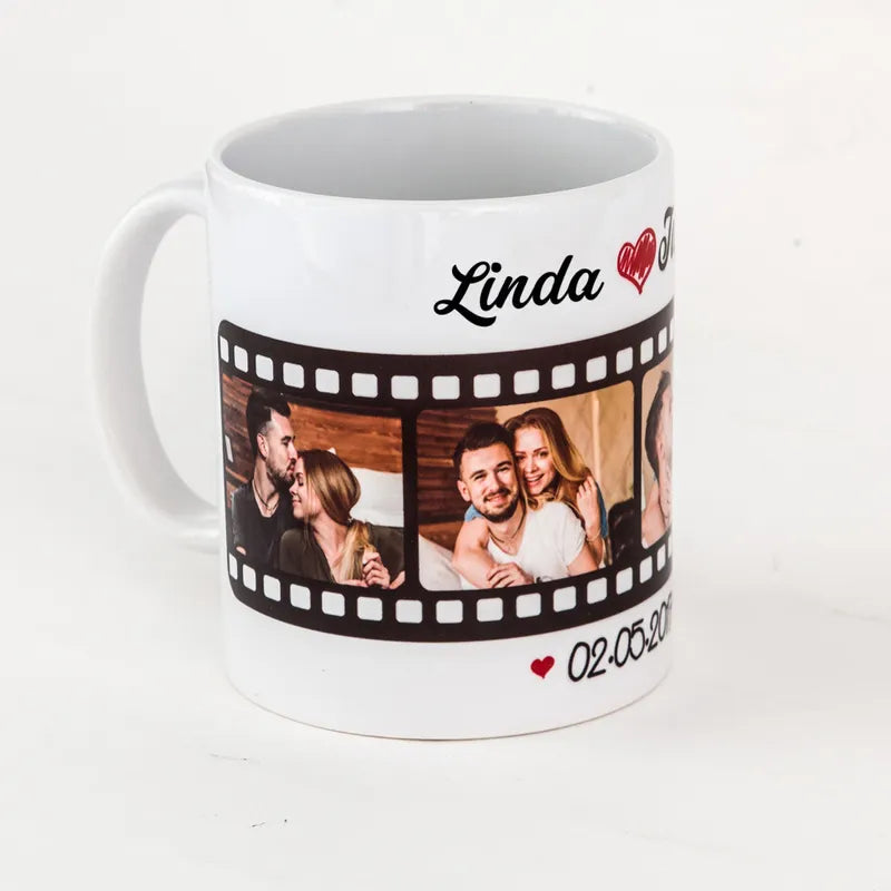 Gift for Significant Other Photo and Date Printed Mug, Valentine's Day Gift