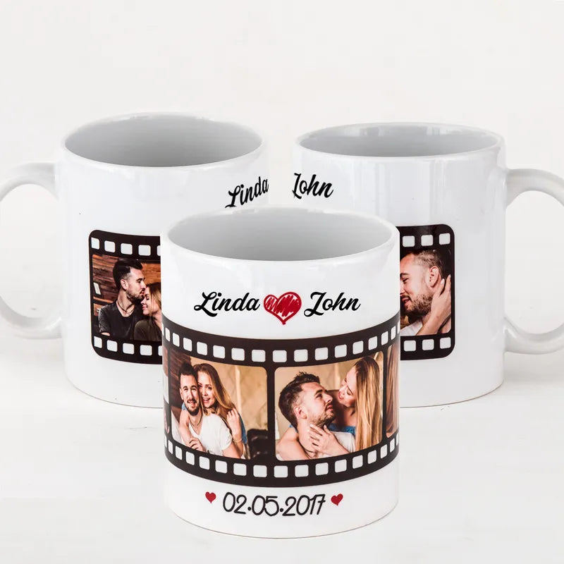 Gift for Significant Other Photo and Date Printed Mug, Valentine's Day Gift