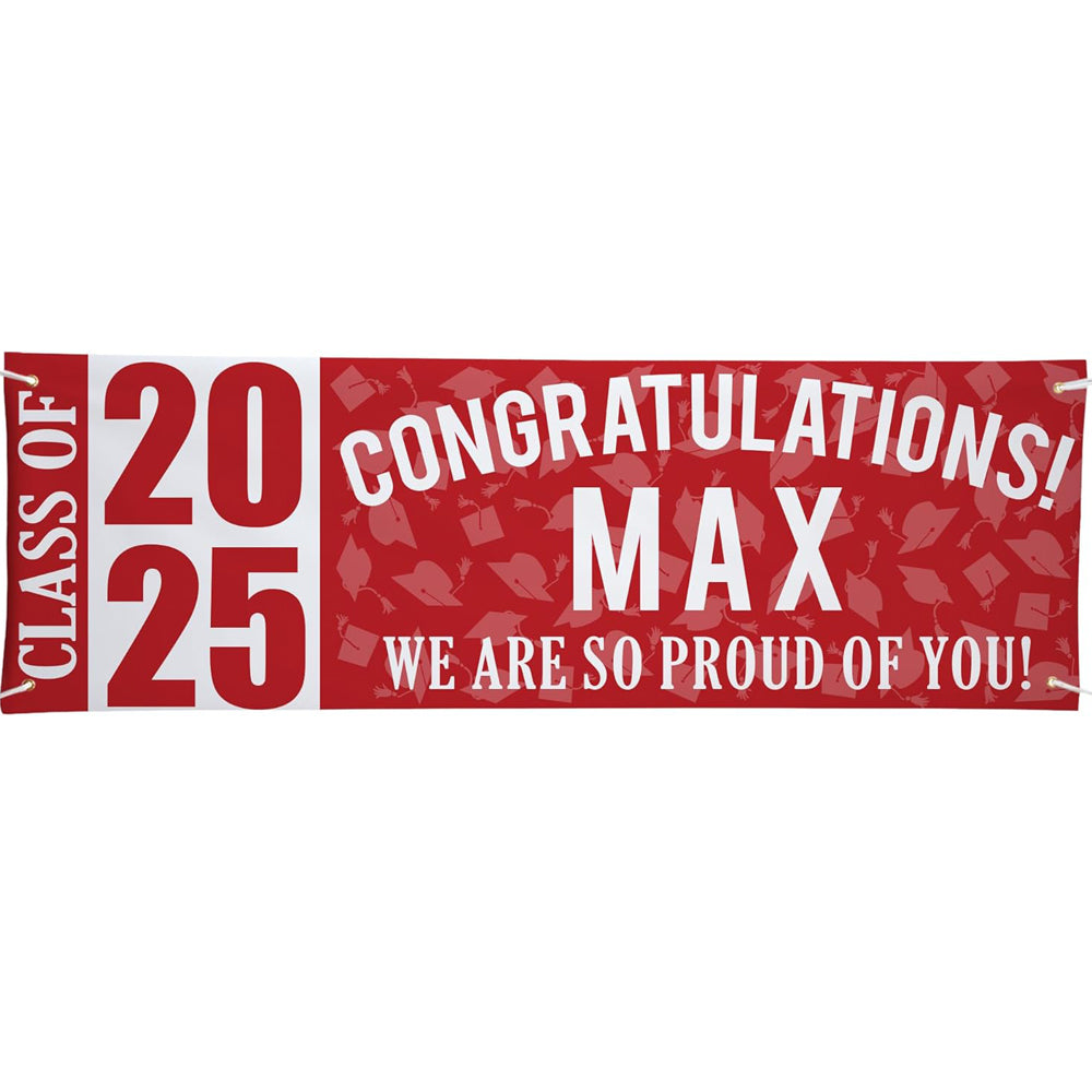 Let's Make Memories Personalized Graduation Banner Class of 2025 - Graduation Party Decorations - Congratulations Banner - Indoor/Outdoor Vinyl - Best in Class