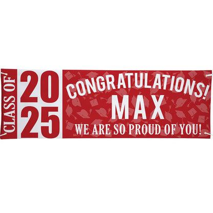 Let's Make Memories Personalized Graduation Banner Class of 2025 - Graduation Party Decorations - Congratulations Banner - Indoor/Outdoor Vinyl - Best in Class