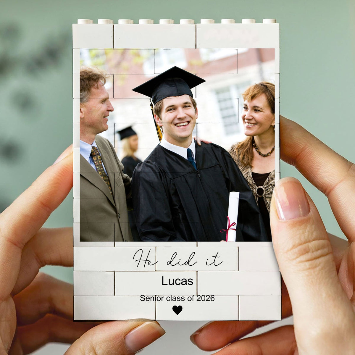Custom Photo Building Brick Blocks | Personalized Graduation Gift | Grad Gifts for New Graduates