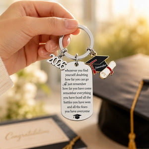 Graduation Keychain, Custom 2026 Graduation Keyring, Graduation Keepsake for Her, Him, Friend, Gift for Graduates, You Did It, Class of 2026
