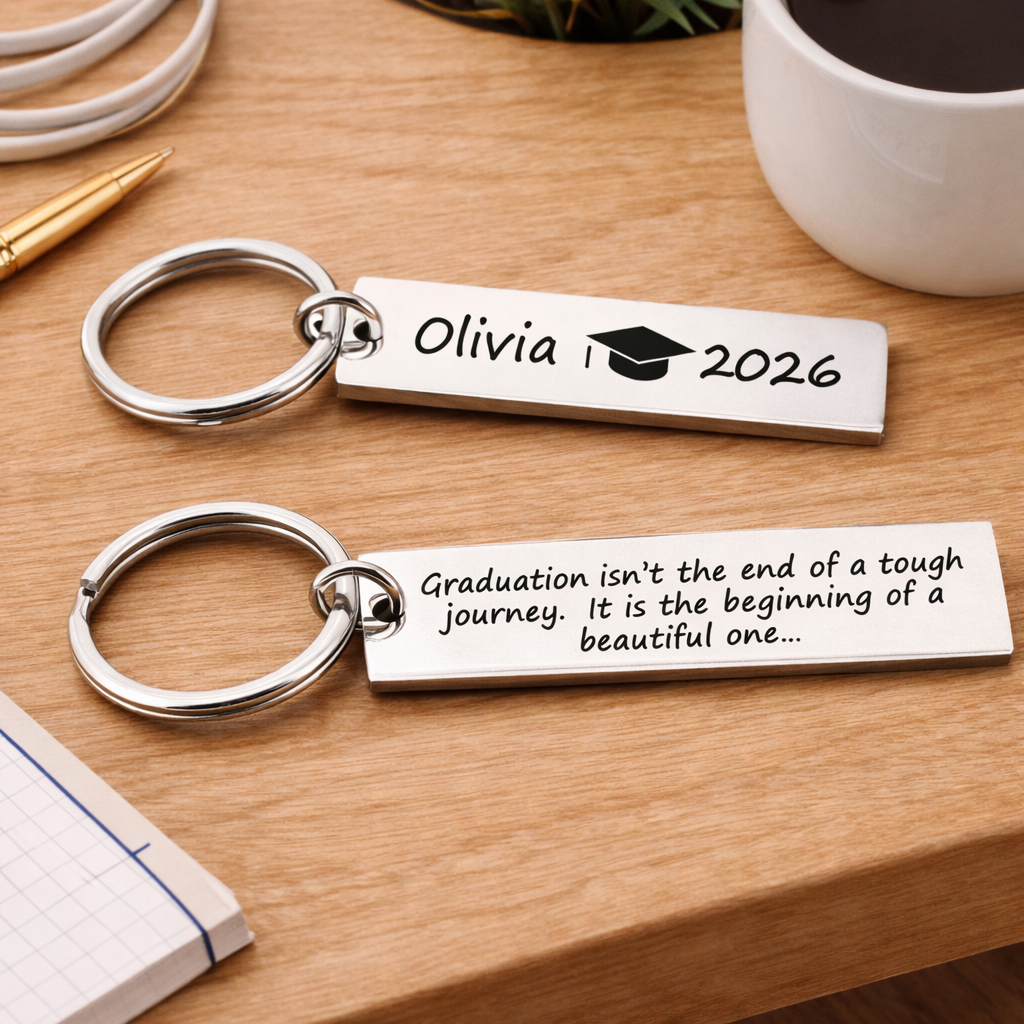 Graduation Gift for Her, Graduation Gift for Him, Class of 2026 Keychains, Bulk Graduation Gift for 2026, Personalized Graduation Keychain