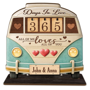 Days In Love Personalized Wooden Love Day Tracker Sign For Couple