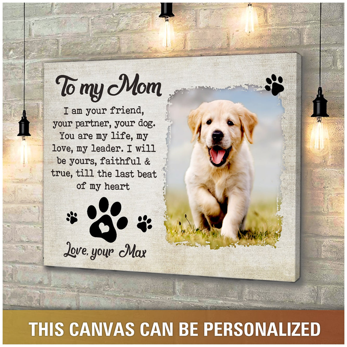 Happy Mothers Day Dog Mom Personalized Gift For Dog Mom I Am Your Friend Your Partner