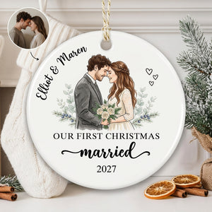 Our First Christmas – Personalized Photo Ornament – Christmas Gift, Gift For Couples hero-6a7bd2a43aed724577745792.jpg