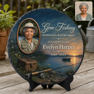 Gone Fishing – Personalized Photo Memorial Stone – Memorial Gift hero-6a7bfc77918b557e66f3cb87.png