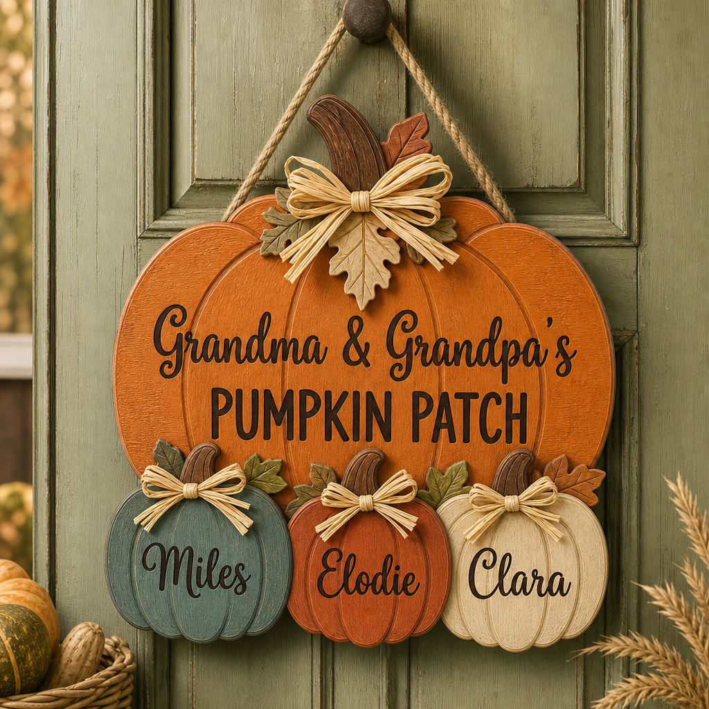 Personalized Grandma & Grandpa’s Pumpkin Patch Wood Sign – Custom Grandkids Names Fall Decor hero-6a7d30999fba619e2a4e45ea.png