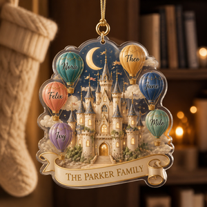 The Parker Family – Personalized Custom Shape Wood and Acrylic Ornament – Christmas Gift hero-6a9a45e6f486fc7a75461702.png