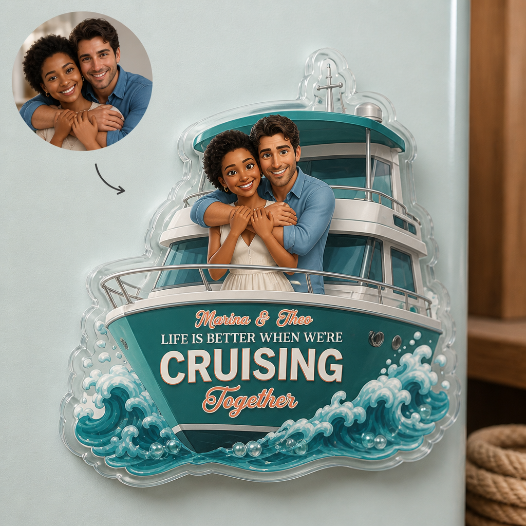 LIFE IS BETTER WHEN WE'RE CRUISING Together – Personalized Photo 3 Layered Shaker Fridge Magnet – Cruise Gift hero-6a9a720f2d01afd238dcfeb7.png