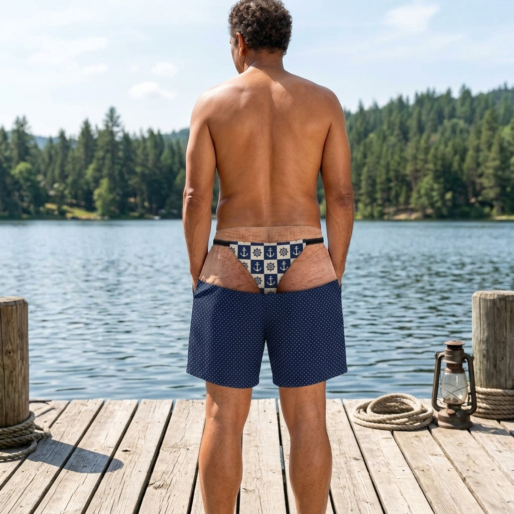 Custom Funny Patriotic Men Swim Trunks - Personalized Summer Vacation And Travel Gifts For Husband, Son, Grandson, Brother, Grandpa, Dad, Yourself - Professional Beach Bum hero-6a9a72b32d01afd238dcfecb.jpg
