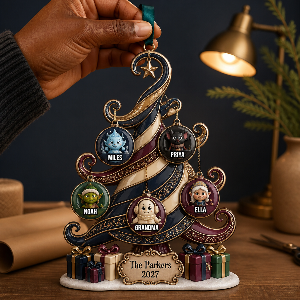 The Parkers 2027 – Personalized Custom Shape Wood and Acrylic Ornament – Christmas Gift hero-6a9a796e8cf5e768c7204d9a.png