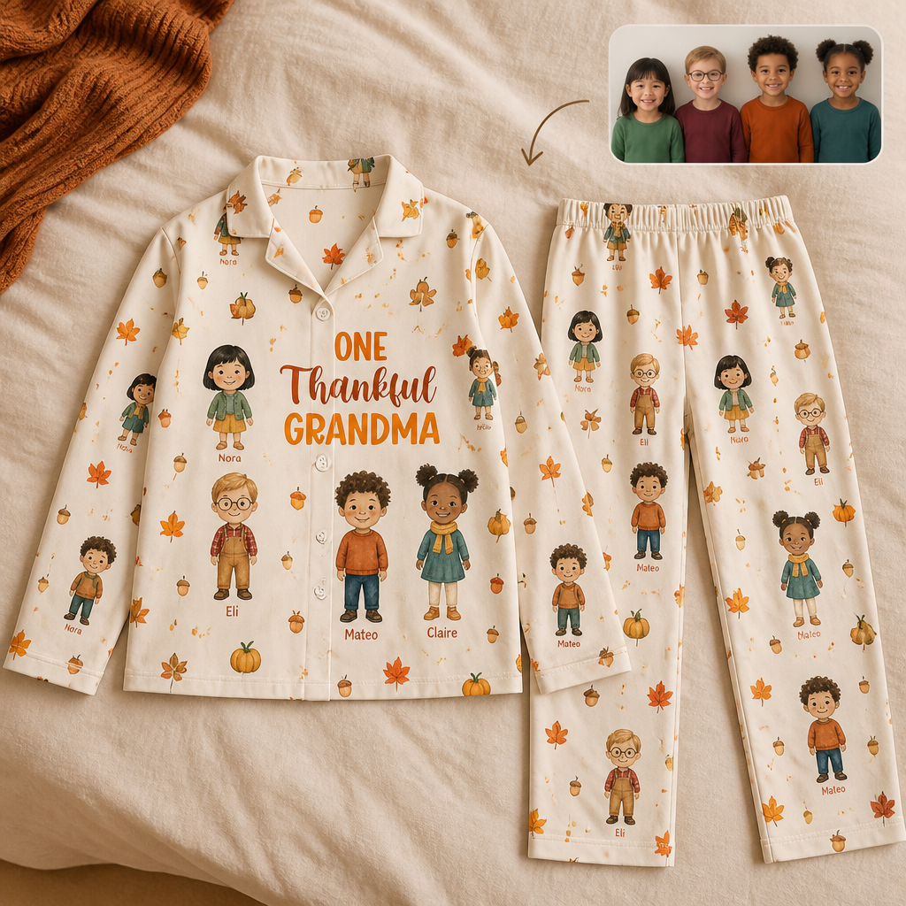 ONE Thankful GRANDMA – Personalized Photo Pyjamas – Thanksgiving Gift hero-6a9a79838cf5e768c7204d9c.png
