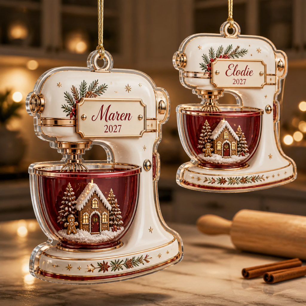 Custom Acrylic Ornament - Personalized Christmas Birthday Gifts For Baking Lovers, Bakers, Wife, Daughter, Besties, Sisters, Granddaughter, Grandma, Mom, Yourself - Made With Love hero-6a9b79c6a3125b38d225596f.png
