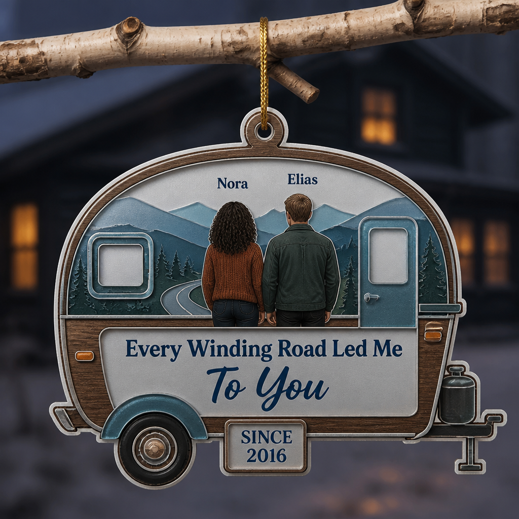 Every Winding Road Led Me To You – Personalized Custom Shape Wood and Acrylic Ornament – Christmas Gift hero-6a9b7d00a3125b38d2255984.png